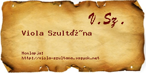Viola Szultána névjegykártya